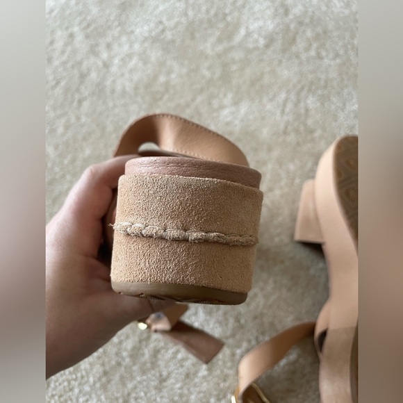 UGG Chapala tan suede platform sandals. Strappy‎ ankle. Women size 12. NWOT - Picture 6 of 10